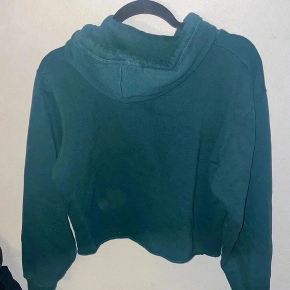 Hollister cropped hoodie Small butterflies Y2K green retro pullover 90's style - Picture 4 of 6